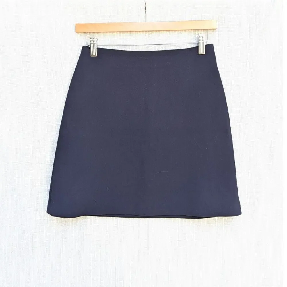 Lime Skirt Womens S Navy High Waist Straight A-line Zipper Mini